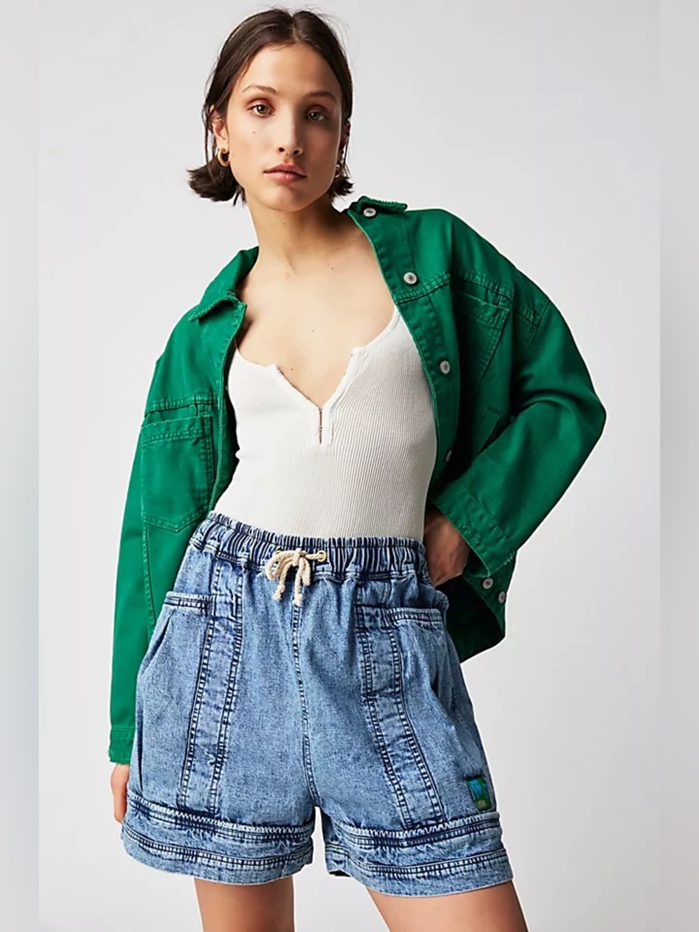 NWT Free People x Damson Madder Copenhagen Denim Shorts